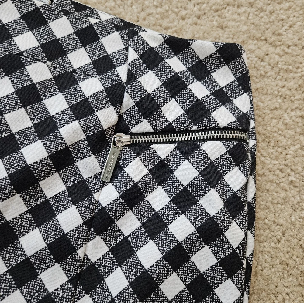 MICHAEL Michael Kors Black and White Checkered Women's Skirt Size 6 Six - Picture 7 of 16